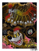 CENTIPEDE TERRORS 12x18&quot; signed print By Frank Forte Pop Surrealism Betty Boop - $23.36