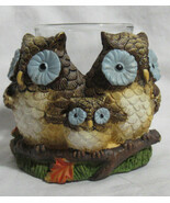 Yankee Candle Votive Holder V/H OWL + Fall Critters Squirrel Acorns #168... - $642.41 MXN