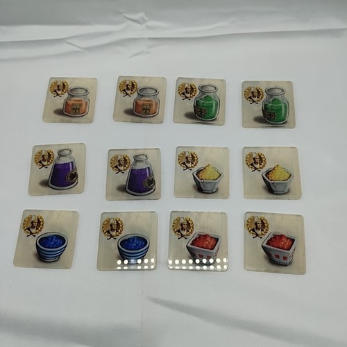 Set Of (16) Acrylic Fresco Board Game Ingredient Tokens - $11.87