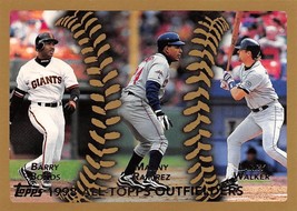 1999 Topps #455 Barry Bonds Manny Ramirez Larry Walker ⚾ - £0.66 GBP