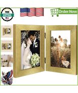 4x6 Gold Hinged Photo Frame - Versatile Collage for Wedding, Graduation ... - $26.46 CAD