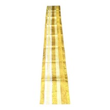 Tag Gold Striped Solid Reversible Hollywood Regency Table Runner 92.5” X... - £22.33 GBP