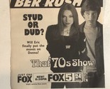 That 70s Show Tv Guide Print Ad Advertisement Laura Prepon Topher Grace TV1 - $5.93