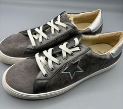 Boutique By Corkys Star Gaze Womens Sneakers Size 11 Gray White Faux Lea... - $357.31 MXN