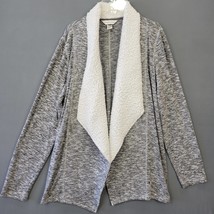Christopher Banks Womens Sweater Size L Cardigan Gray Stretch Open Long Sleeves - £7.95 GBP
