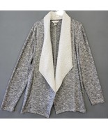 Christopher Banks Womens Sweater Size L Cardigan Gray Stretch Open Long ... - £7.82 GBP
