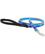 Lupine Reflective Dog Leash 6-Foot by 1/2&quot; Wide Blue Paws - $37.84 CAD