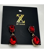 ZAXIE Red Teardrop Earrings – Elegant Statement Jewelry - $168.61 MXN