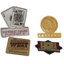 4 Fridge Magnets Showboat Wild Wild West Caesars Casino Atlantic City N ... - £7.44 GBP