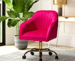 Velvet Home Office Desk Chair, Contemporary Cute Computer Task Chair, Wh... - $246.93