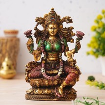 9&quot; Hindu Goddess Mata Lakshmi Goddess of Money and WealthSitting Idol St... - $89.09