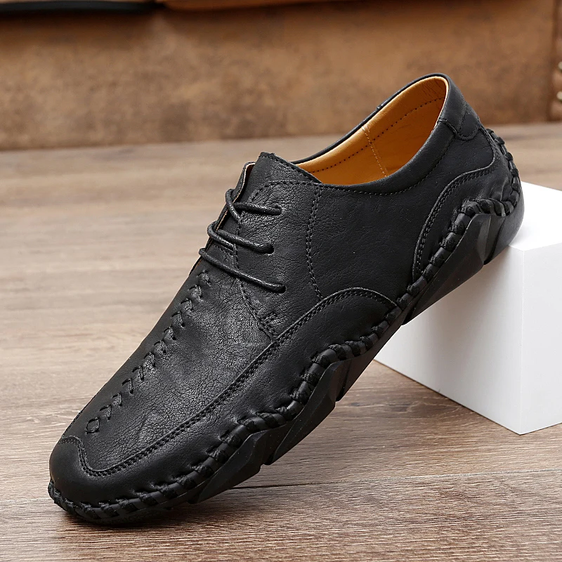 Ty italian fashion leather shoes outdoor anti slip comfortable flat bottom casual shoes thumb200