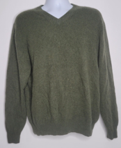 Allen Solly Sweater Mens Large Green 100% Cashmere Long Sleeve Pullover ... - $39.99