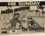 The Simpsons Dream Vacation Tv Guide Print Ad  TPA17 - £4.74 GBP
