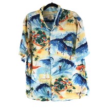American Eagle Mens Hawaiian Aloha Shirt Seriously Soft Surfing Sailboat... - $5.94