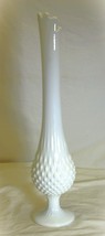 Fenton Hobnail Milk Glass Swung Vase 9 Finger - £70.60 GBP