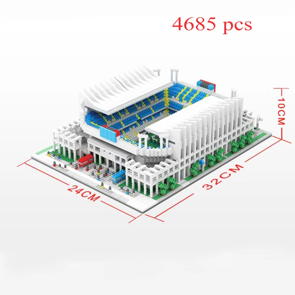 Barcelona Soccer Stadium Micro Blocks Building -With Box Malaga Style St... - £71.80 GBP