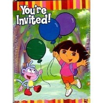 Dora the Explorer 8 Birthday Party Invitations and 8 Thank-You Notes - £5.49 GBP