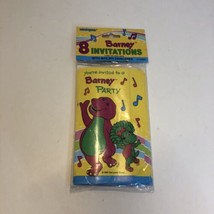 Barney Party Invitations 8 w Envelopes New in Package - $9.89