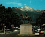 Statue of General Palmer Pikes Peak CO Postcard PC5 - $4.99