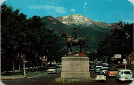 Statue of General Palmer Pikes Peak CO Postcard PC5 - £3.90 GBP