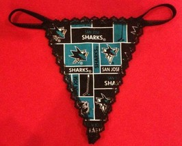 New Womens SAN JOSE SHARKS NHL Hockey Gstring Thong Lingerie Panties Und... - £14.96 GBP