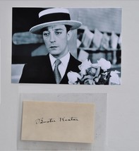 Buster Keaton Signed Page &amp; Photo - Sherlock Jr. , The General, The Cameraman w/ - £1,389.89 GBP