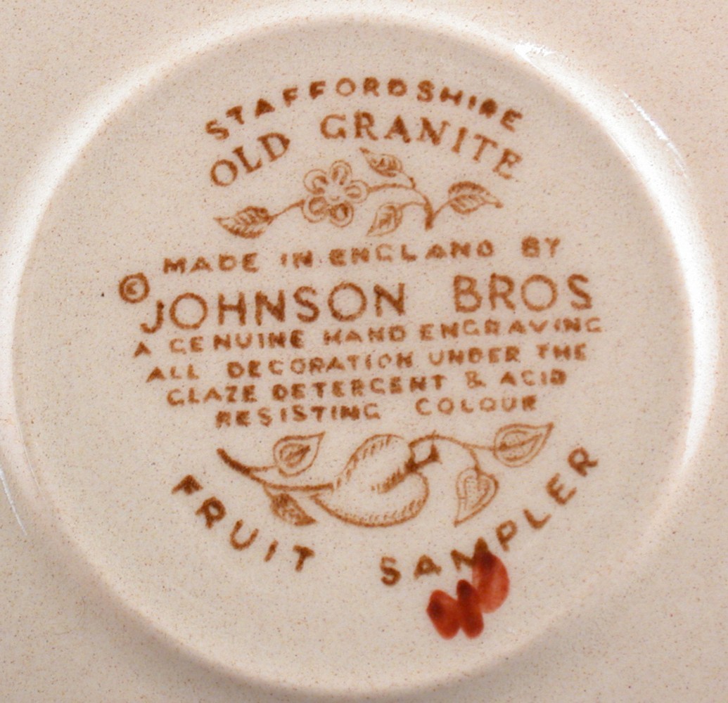 Johnson Bros Fruit Sampler Tea Cup Saucer Staffordshire Older Version Item image 3