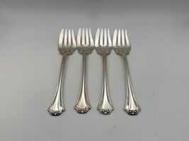 Set of 4 Reed &amp; Barton Silverplate FRENCH CHIPPENDALE Salad Forks - $79.99