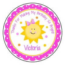 12 You are my sunshine Birthday party stickers labels favors round perso... - £9.39 GBP