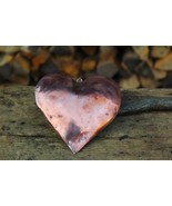 Three-dimensional copper heart with hook, home decor, handmade - $109.00+