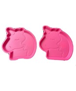 Plates Unicorn 2pk Your Zone Plastic Shaped Kids Pink Color Microwave Safe - $10.37