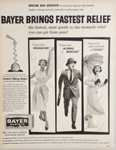 1959 Print Ad Bayer Aspirin Brings Fast Relief Happy Ladies &amp; Man - £13.88 GBP