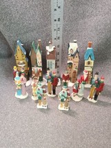 12 Piece Pencil Christmas Village Church, PO, Library, Chocolatier, Flor... - £16.70 GBP