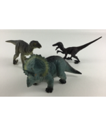 Prehistoric Dinosaur Figures Dino Lot Triceratops Velociraptor Vintage 2... - $15.95