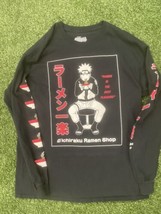 Naruto Shippuden Shirt Mens Size Large Black Ramen Long Sleeve - £13.20 GBP