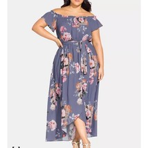 NWT City Chic Florence Off-The-Shoulder Maxi Dress Size 18 - £52.57 GBP