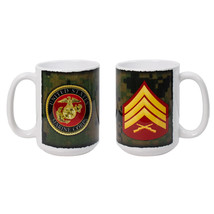 Vanguard Usmc Marine Corps Ceramic Coffe Mug: Sgt. Serg EAN T Strips And Ega Camo - £8.75 GBP