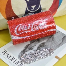 Snail Lady Coke Can Shape Women Evening Bag Party Clutch Handbag Shiny Bling Pu - £73.52 GBP