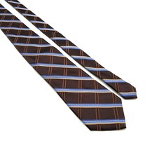 Club Room Designer Mens Necktie Accessory Office Work Casual Dad Gift Brown Blue - £14.94 GBP