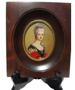 Miniature oil painting signed HIL, portrait of an elegant, middle 20th - €272,18 EUR