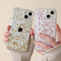 Sparkly Bling Foil Phone Cases For iPhone 14 13 12 Pro Max Plus Luxury Gold Glit - £10.63 GBP