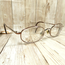 Anne Klein Womens Brown Oval Metal Eyeglasses FRAMES AK9047 419 49-18-135 - £19.79 GBP