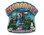 Mississippi the Magnolia State Artwood Montage Fridge Magnet - $7.49
