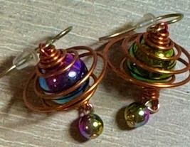 Artisan Made Pierced Fantasy Whimsical Numbian Earrings 2 Pair Art to Wear - $437.08 MXN