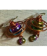 Artisan Made Pierced Fantasy Whimsical Numbian Earrings 2 Pair Art to Wear - $437.08 MXN