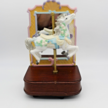 Carousel Horse Mirrored Background Carousel Waltz Taiwan 1989 Gifted Vin... - £14.22 GBP