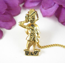 Jlv Solider Tie Tack Saluting Pin Vintage Canadian British Military Goldtone - £14.68 GBP