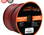 14 Gauge 500&#39; Feet Speaker Wire Red Black 2 Conductor Copper Clad CCA 12... - $109.99