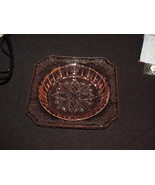 ADAM DEPRESSION GLASS PINK BUTTER BOTTOM ONLY JEANNETTE GLASS CO 1932-1934  - $20.38 CAD